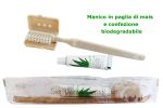 Set denti (spazzolino con dentifricio) in flow pack Biodegradabile 