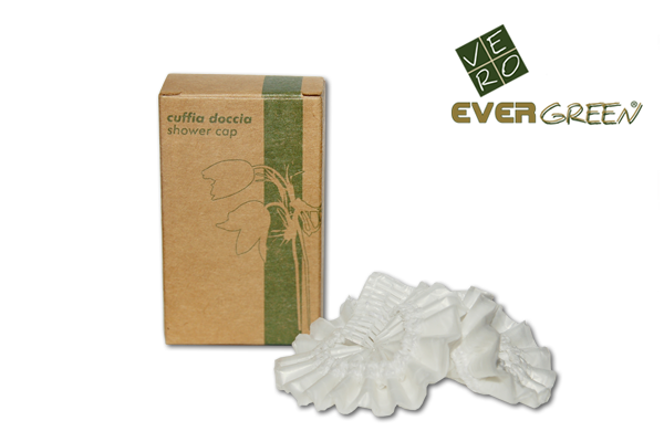 Cuffie doccia in astuccio cartone riciclato - Linea Evergreen