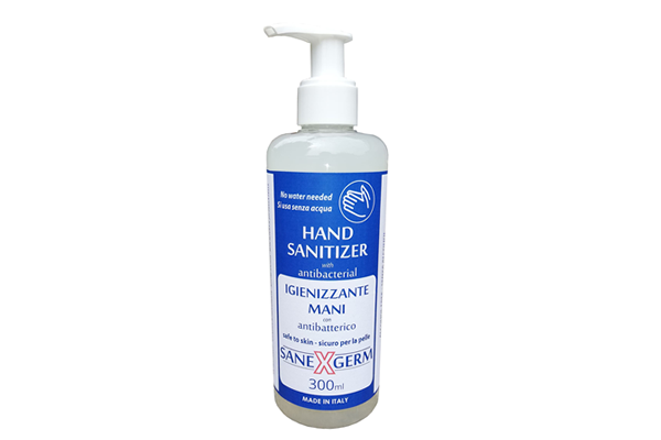 Flacone SANEXGERM gel igienizzante mani con antibatterico 300ml - No Alcool - Linea Igienizzante
