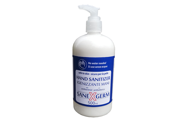 Flacone SANEXGERM gel igienizzante mani con antibatterico 500ml - No Alcool - Linea Igienizzante