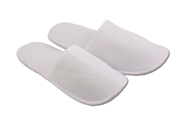 Pantofole in simil-spugna bianche punta chiusa - 50 paia - Linea Generica
