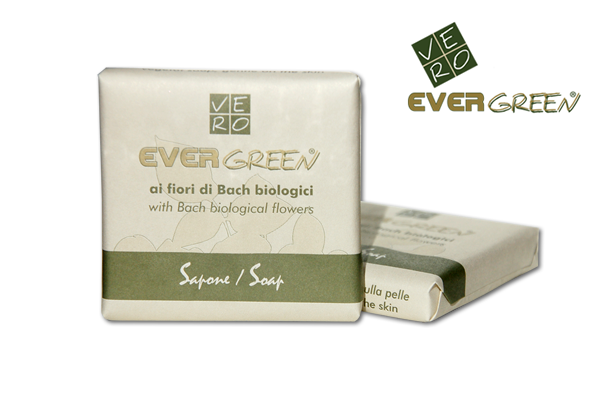 Sapone vegetale incartato 20 gr ai fiori di Bach bio - Linea Evergreen